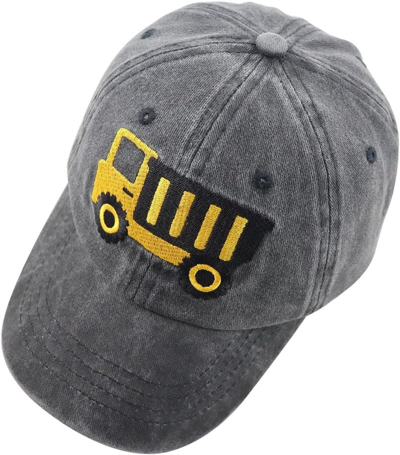 Vxchkerm Construction Site Vehicles Hats, Adjustable Vintage Embroidered Baseball Cap - Image 3